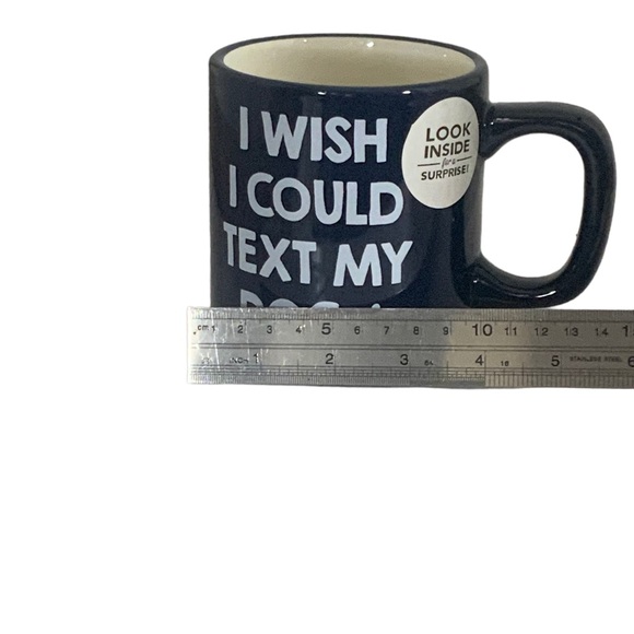 Dog Owner Novelty Gift Mug I Wish I Could Text My Dog with Surprise Bone Inside - Picture 3 of 9